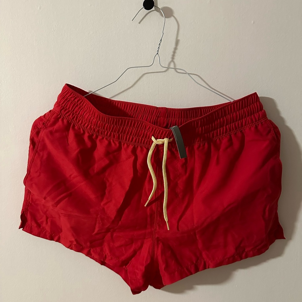 ASOS Red Swim Trunks - 3in inseam - Men’s Medium. Never worn. Tags still on.